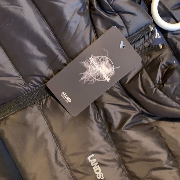 NWT Lands' End Men's Down Puffer Winter Jacket Size XXL 600 Black - Picture 8 of 13
